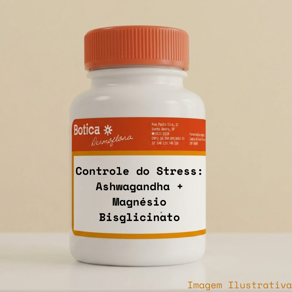 Controle do Stress: Ashwagandha & Magnésio Bisglicinato