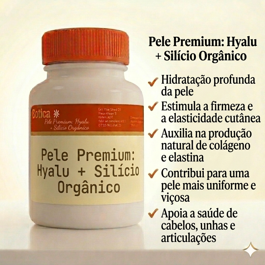 Pele Premium: Hyalu + Silício Orgânico